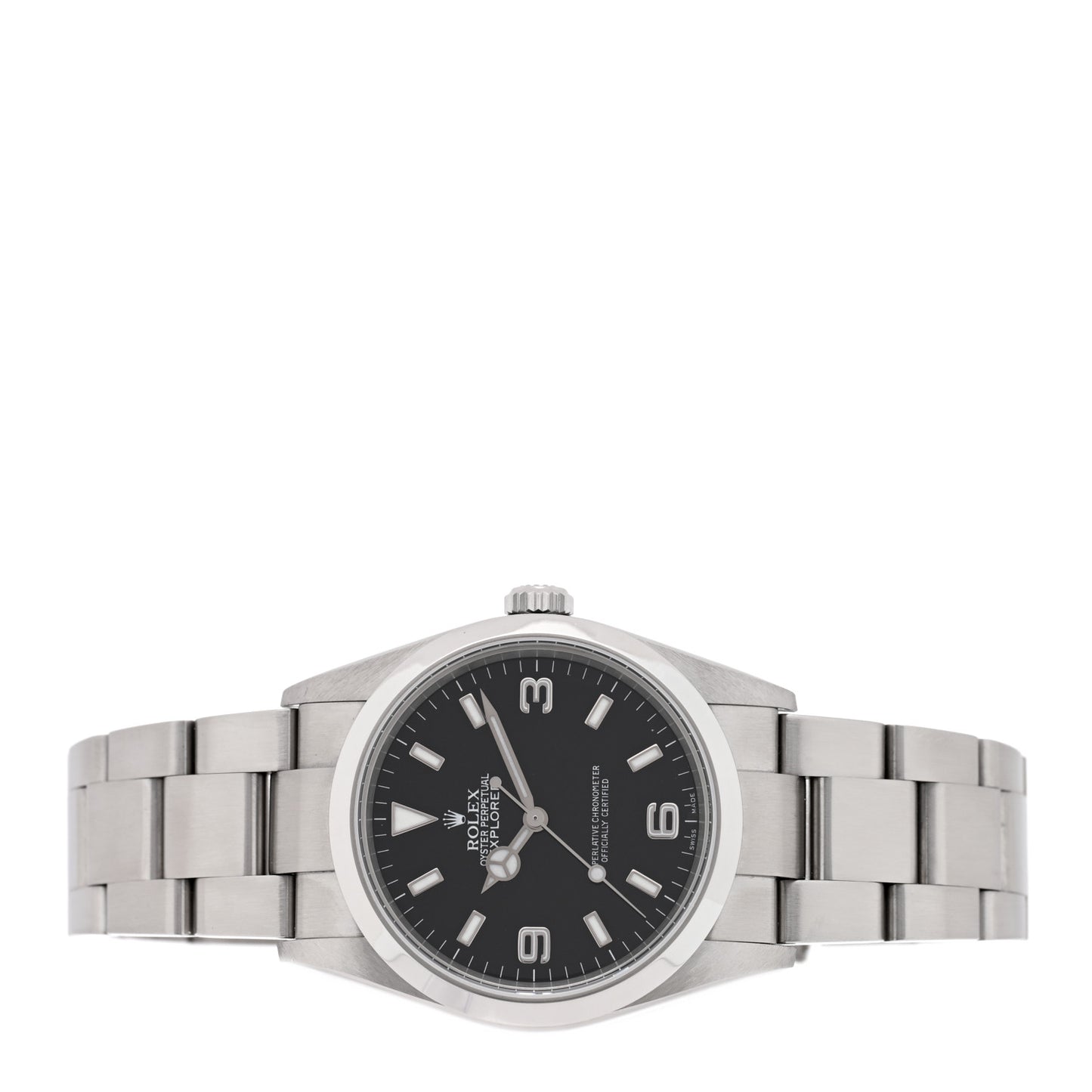 Stainless Steel 36mm Oyster Perpetual Explorer Watch Black 114270