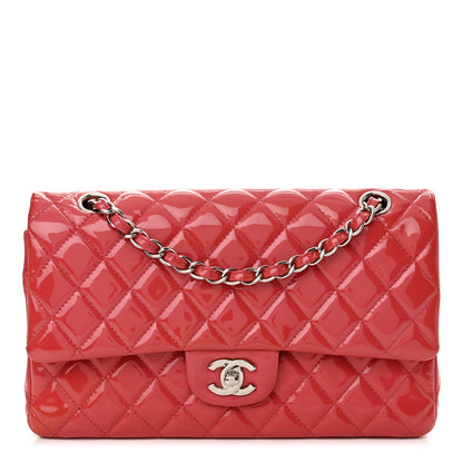 Chanel Patent Quilted Medium Double Flap Dark Pink 1 of 13