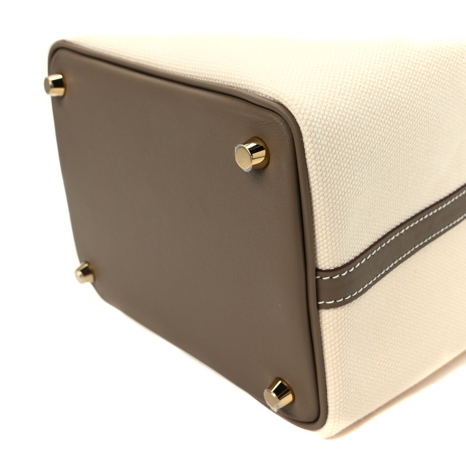 Hermes Toile Goeland Swift Cargo Picotin Lock 18 Ecru Etoupe 9 of 10