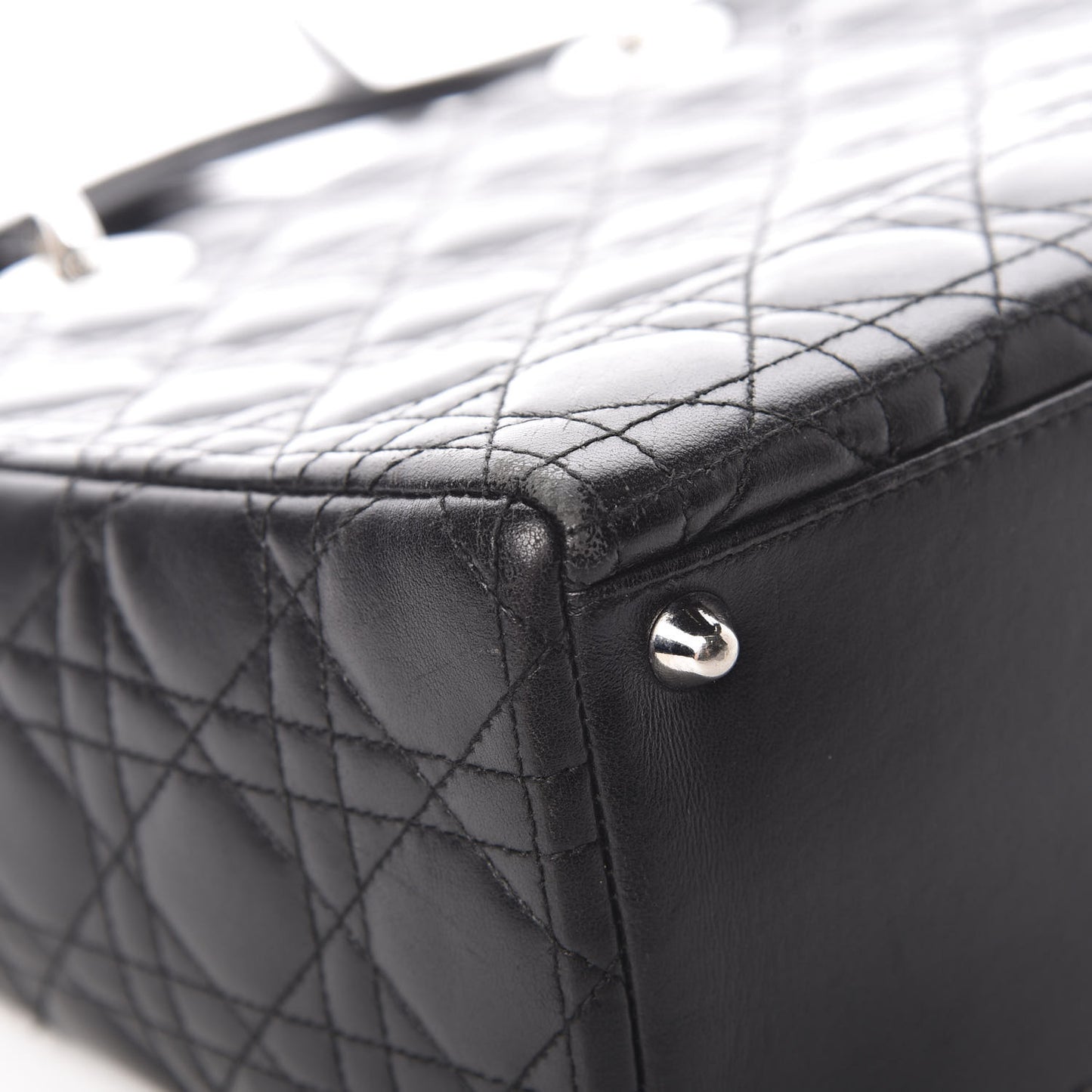 Lambskin Cannage Large Lady Dior Black