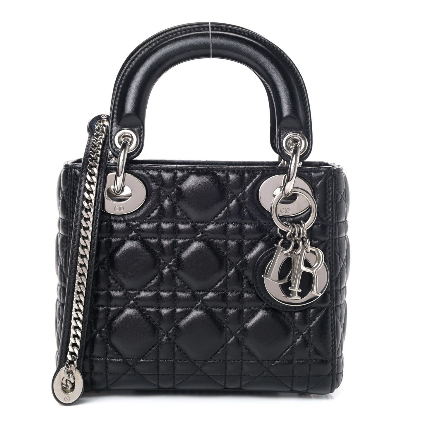 Lambskin Cannage Mini Lady Dior Black