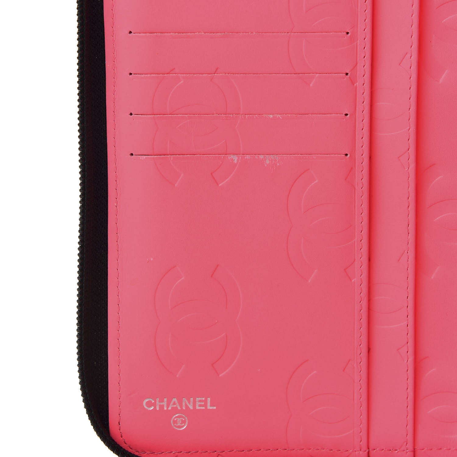 Chanel Calfskin Cambon Zip Around Organizer Wallet Black 8 of 13