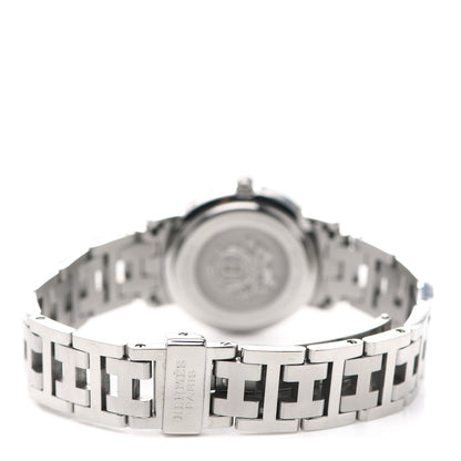 Hermes Stainless Steel 24mm Clipper Quartz Watch Black 6 of 8