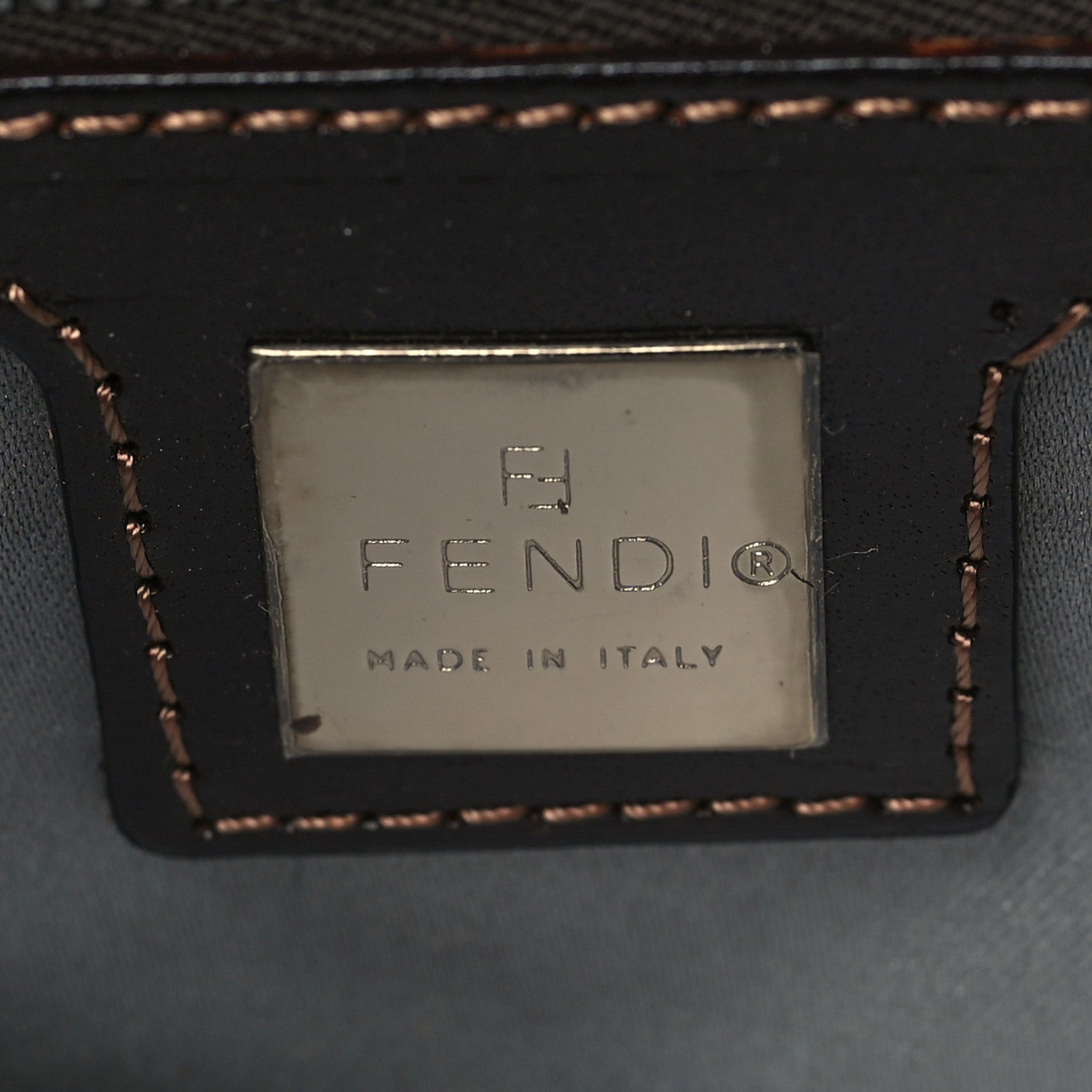 Fendi Fur Calfskin Lizard Baguette Yellow Brown 5 of 6