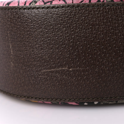 Gucci GG Supreme Monogram Bengal Web Medium Padlock Messenger Shoulder Bag Beige Pink 23 of 28