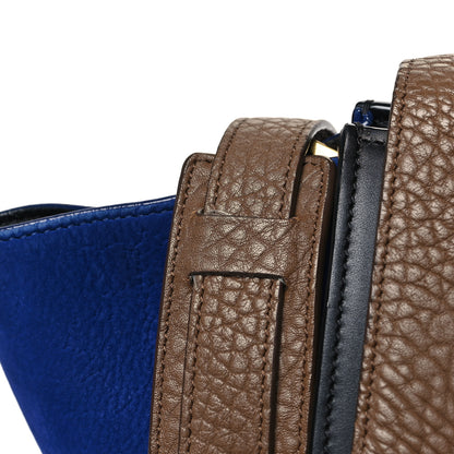 Celine Pebbled Calfskin Suede Small Trapeze Tri-Color Cobalt 11 of 11