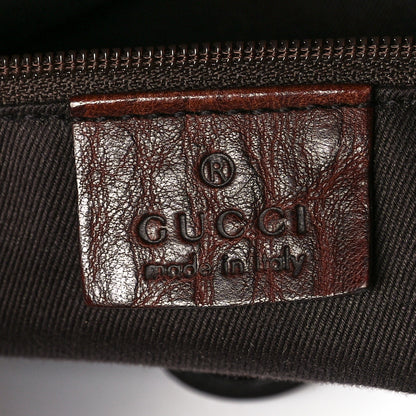 Gucci Monogram Canvas Horsebit Drawstring Hobo Brown 6 of 11