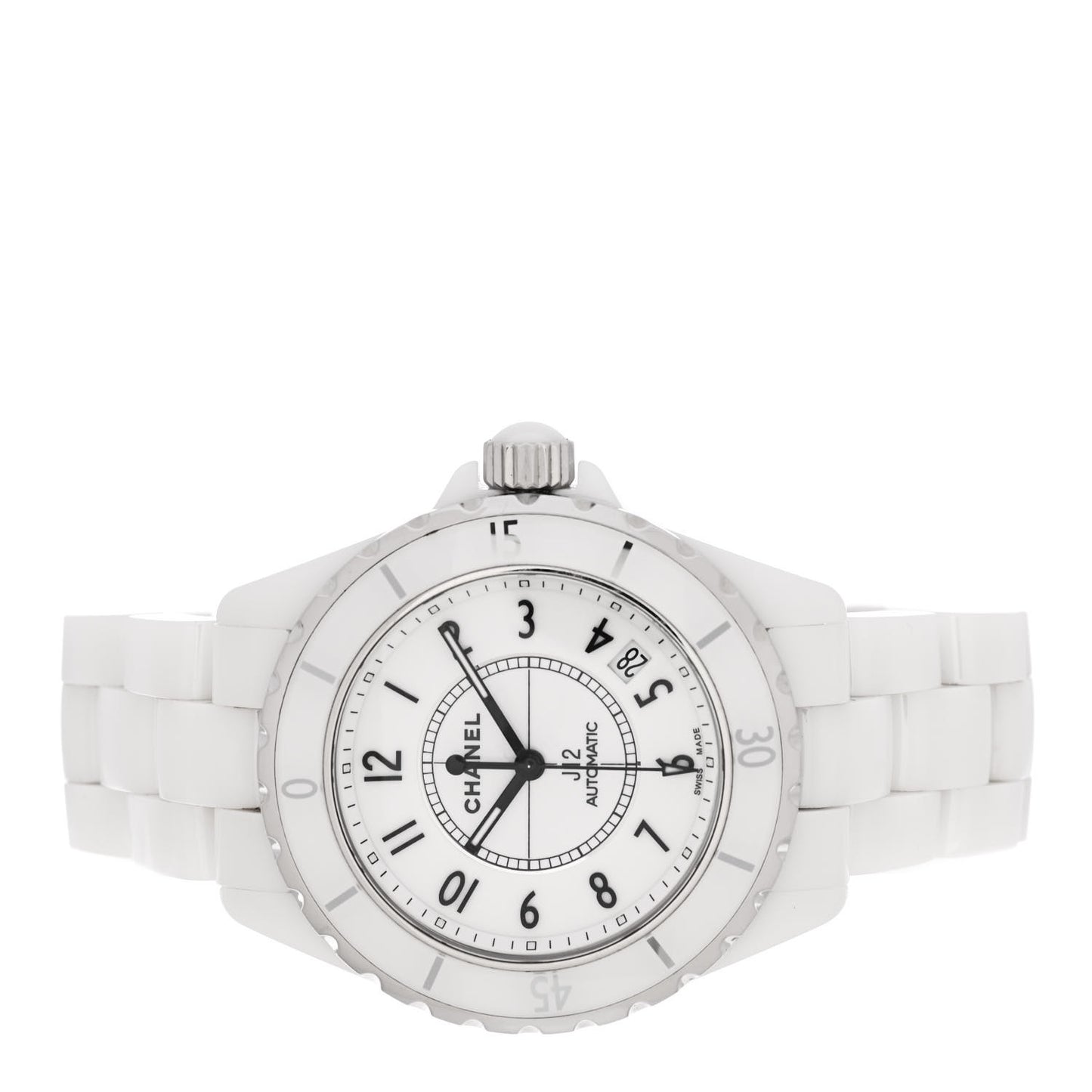 Stainless Steel Ceramic 38mm J12 Automatic Watch White