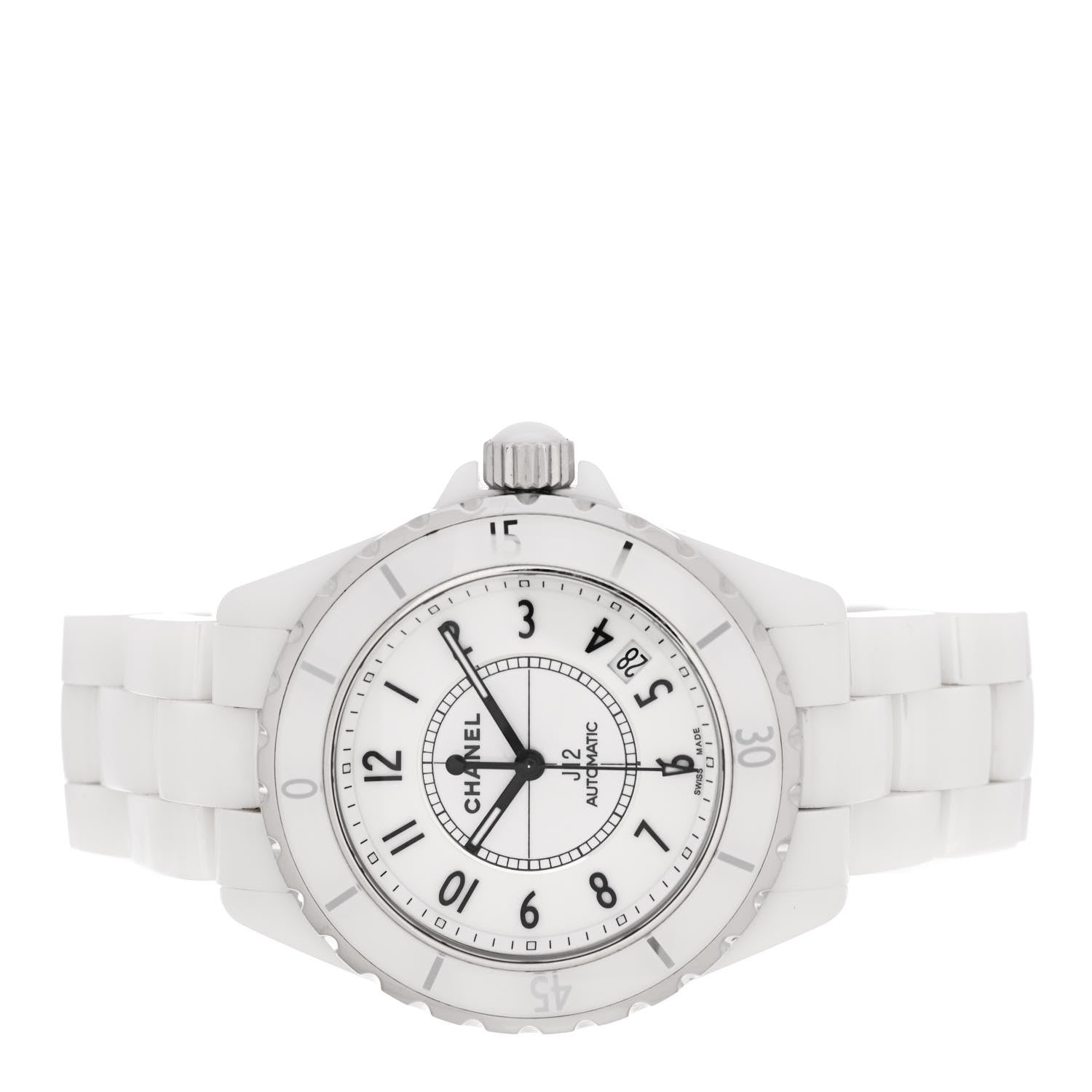 Chanel Stainless Steel Ceramic 38mm J12 Automatic Watch White 2 of 5