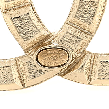 Chanel Studded CC Pin Brooch Gold 3 of 3