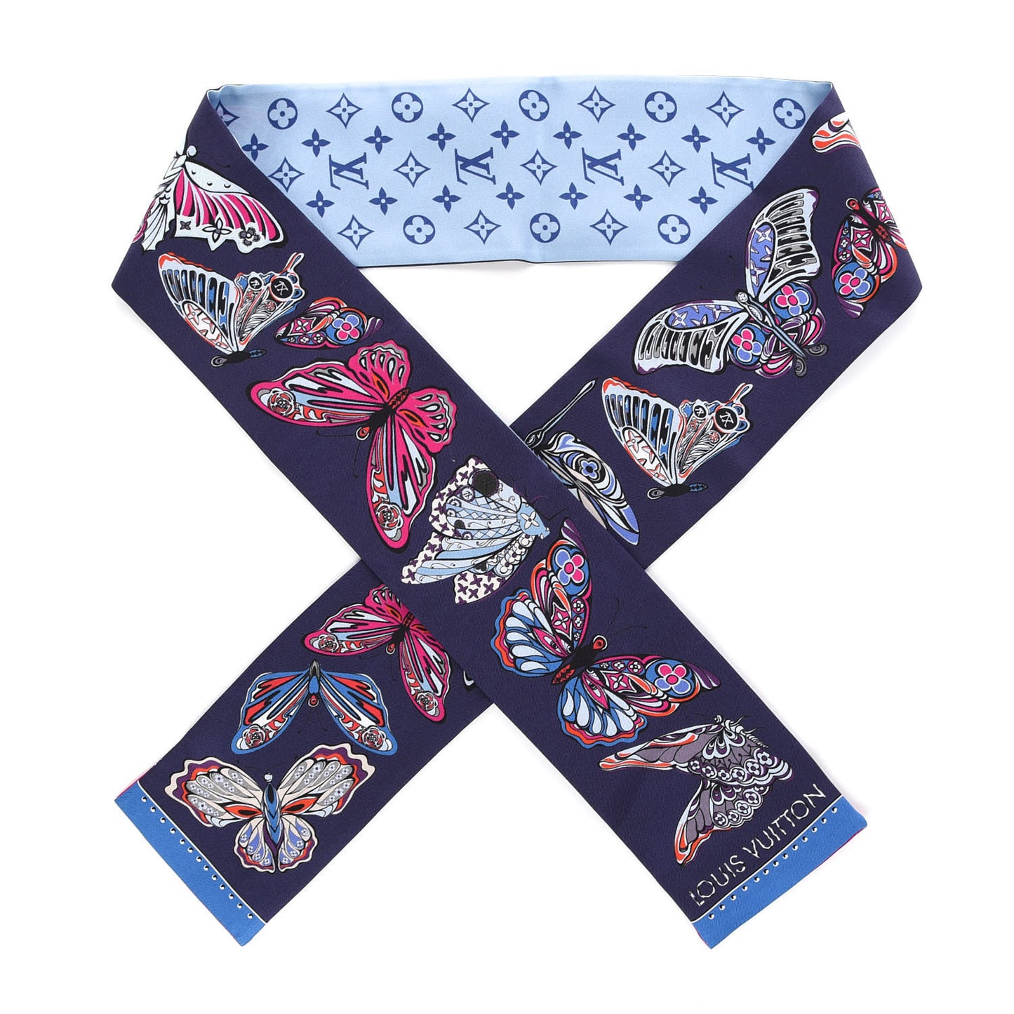 Silk Monogram World Of Love Bandeau Navy