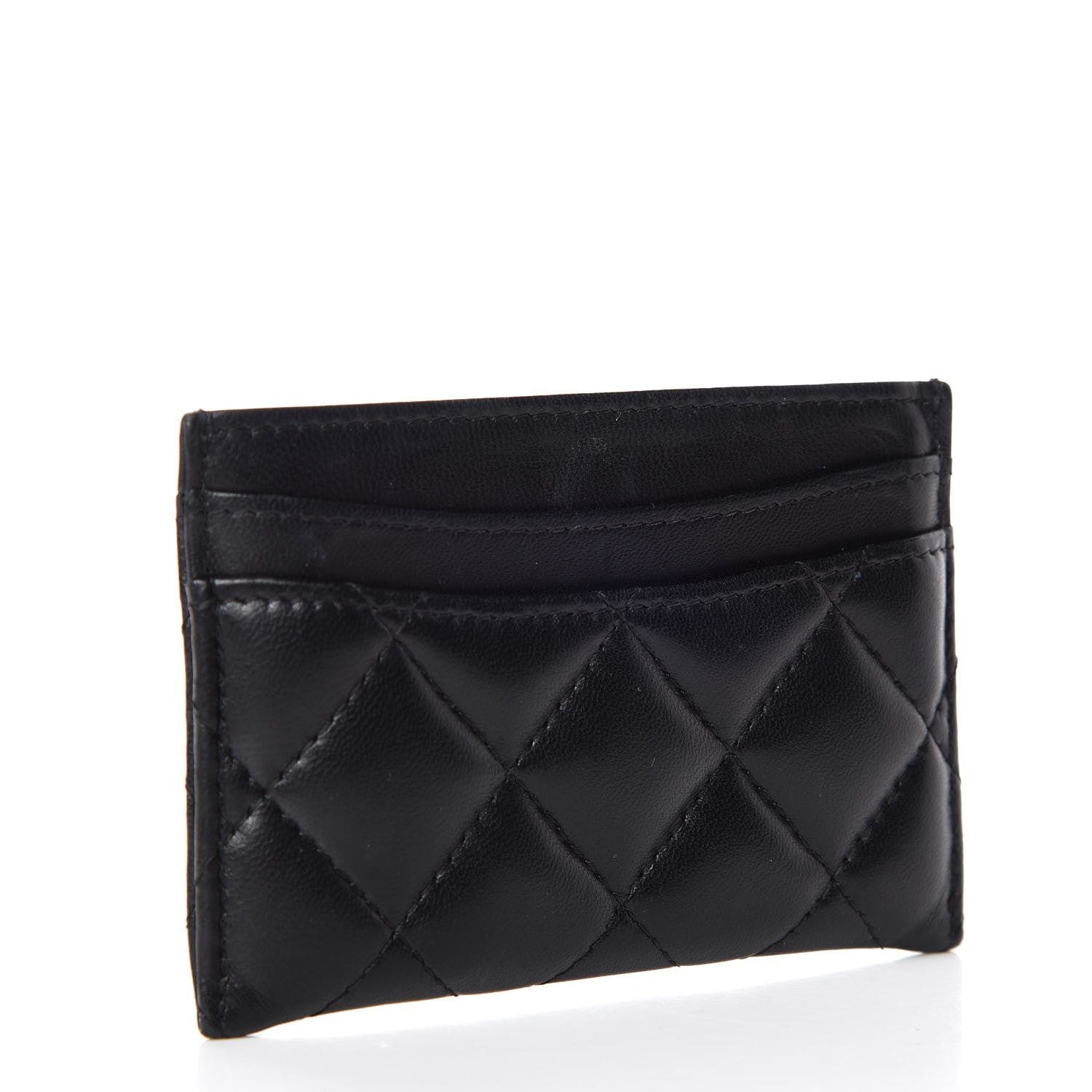 Chanel Lambskin Quilted Card Holder Black 3 of 9