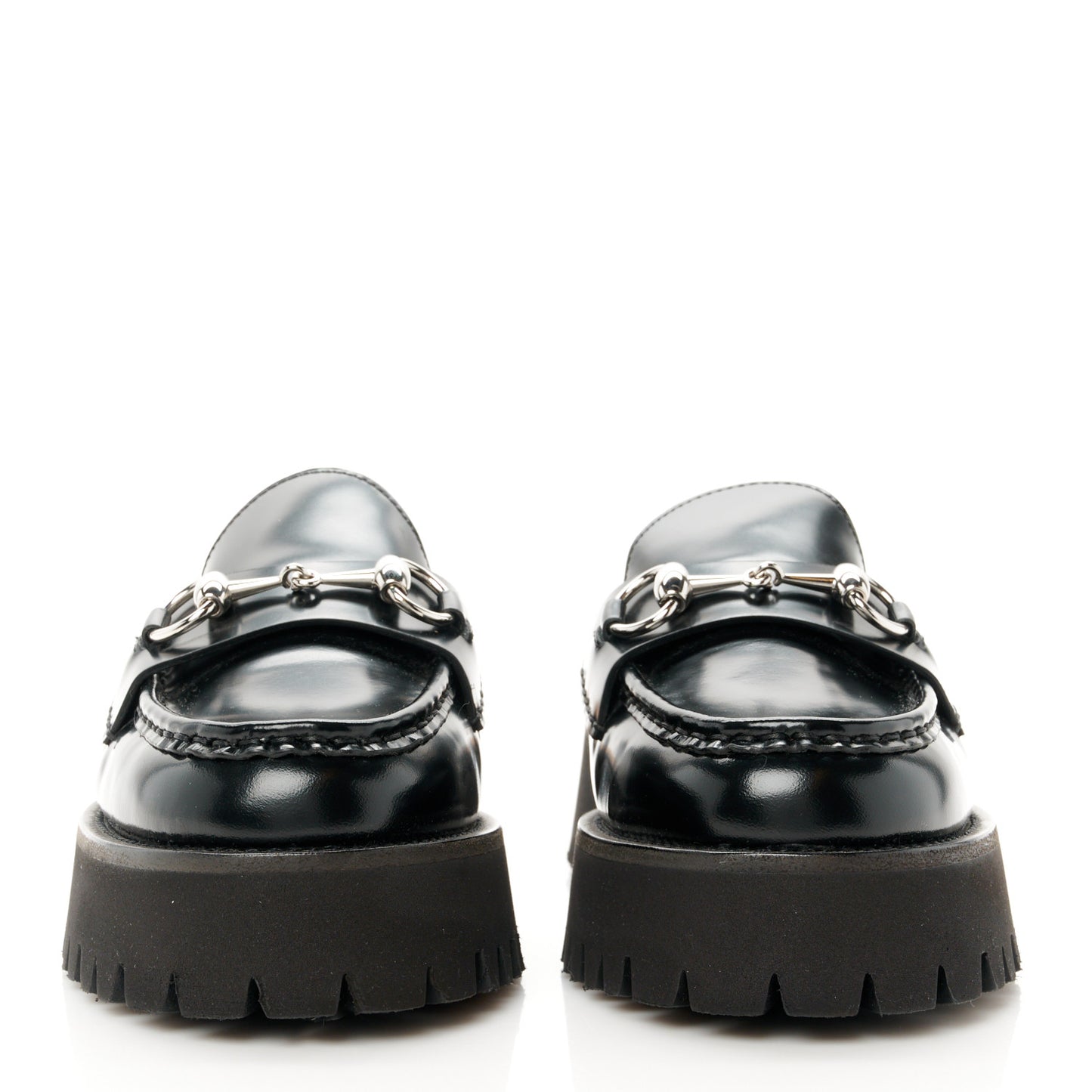 Magnum Calfskin Womens Horsebit Platform Mules 37 Black