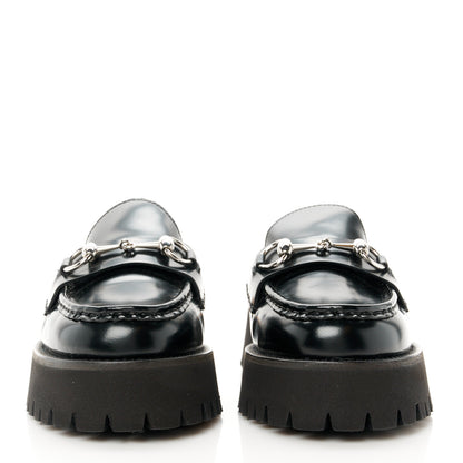 Gucci Magnum Calfskin Womens Horsebit Platform Mules 37 Black 2 of 11