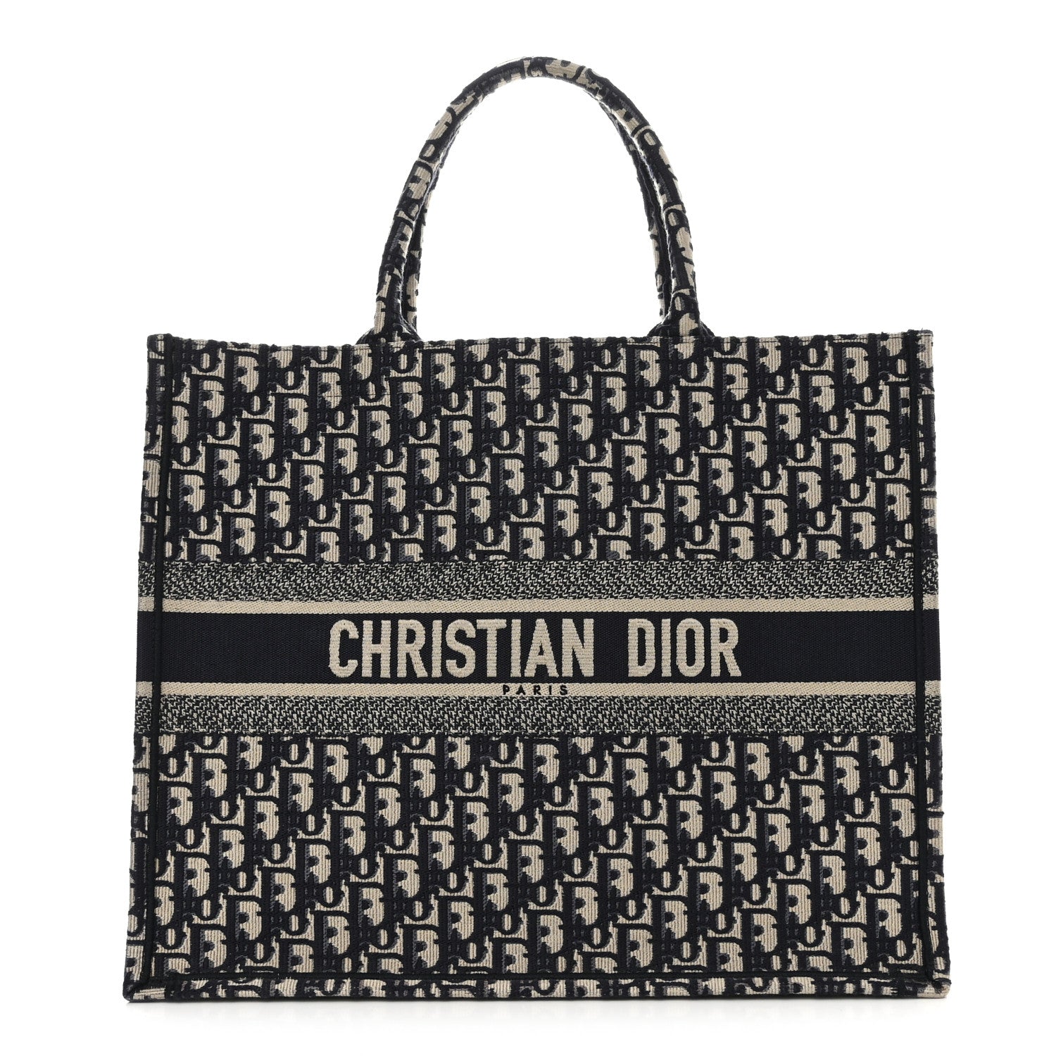 Christian Dior Oblique Large Book Tote Blue Multicolor 1 of 10
