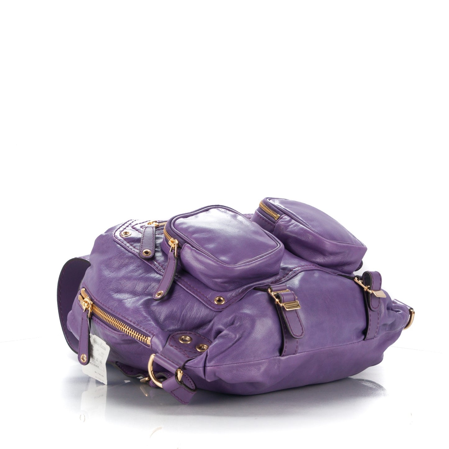 Calfskin Medium Darwin Convertible Backpack Purple