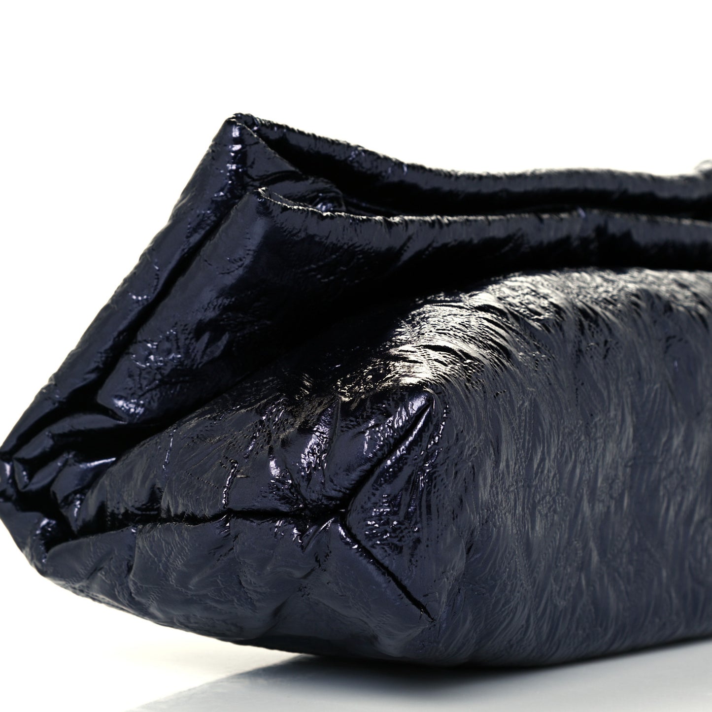Jacquard Quilted Monogram Limelight Clutch MM Blue de France