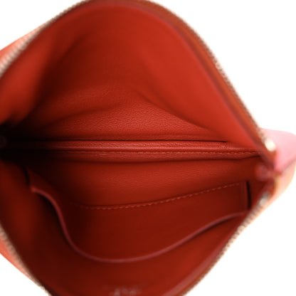 Hermes Swift Couverture Nouvelle Carre Pocket Pouch Rose D'Ete Ambre 5 of 7