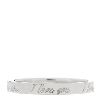 Tiffany Sterling Silver I Love You Band Ring 56 7.75 1 of 4