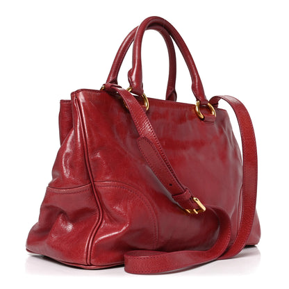 Miu Miu Vitello Shine Top Handle Satchel Pink 3 of 9