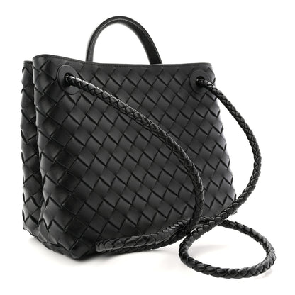 Bottega Veneta Nappa Intrecciato Small Andiamo Shoulder Bag Black 6 of 19