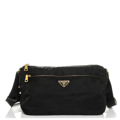 Prada Nylon Vela Colour Messenger Bag Black 1 of 6