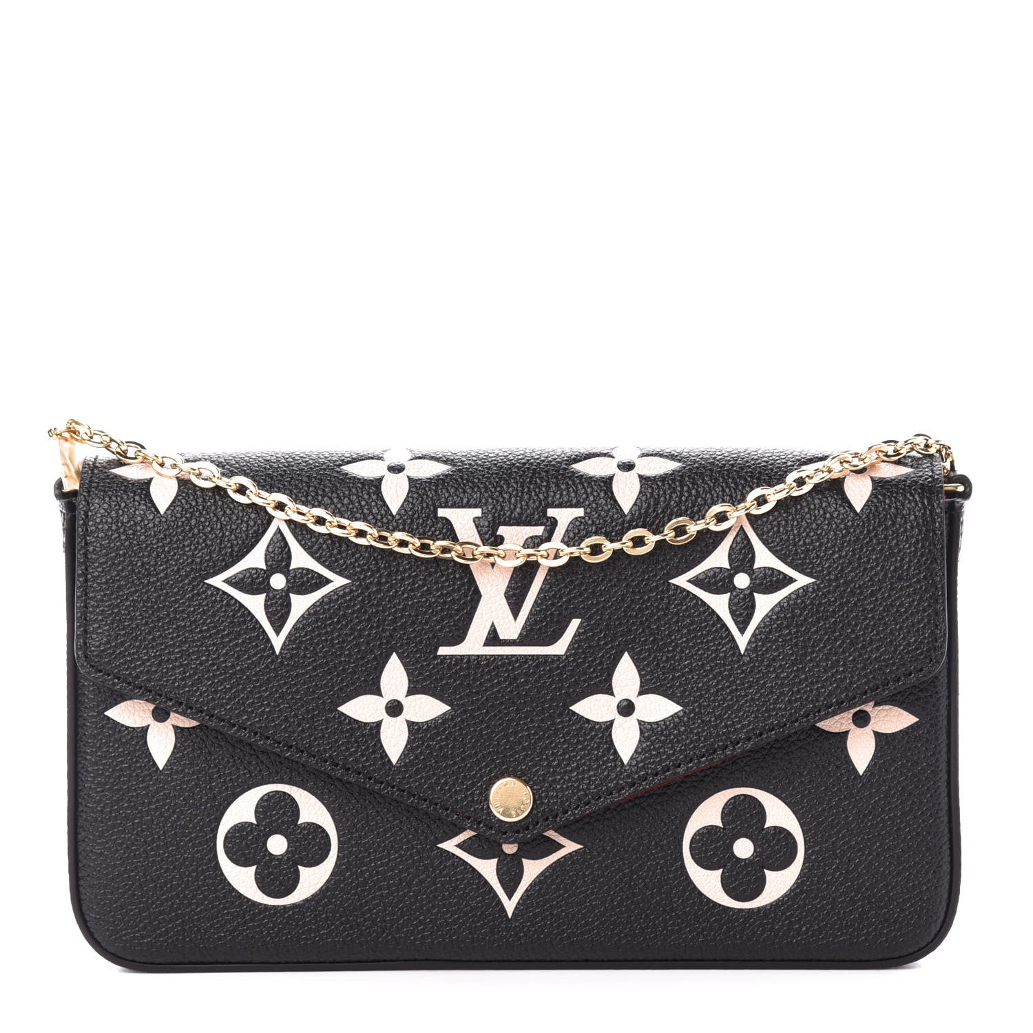 Louis Vuitton Empreinte Monogram Giant Felicie Pochette Black Beige 1 of 14
