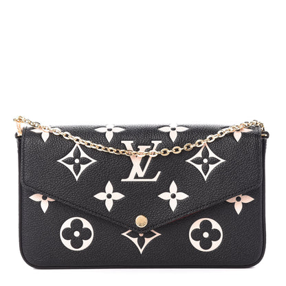 Louis Vuitton Empreinte Monogram Giant Felicie Pochette Black Beige 1 of 14