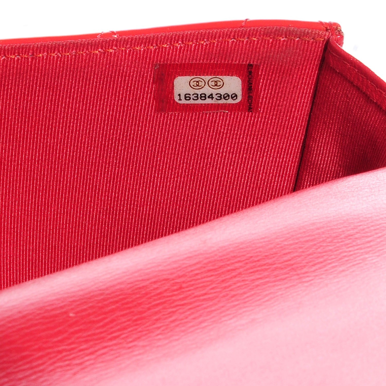 Chanel Patent Quilted Travel Wallet Dark Pink 8 of 9