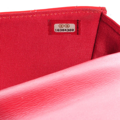 Chanel Patent Quilted Travel Wallet Dark Pink 8 of 9