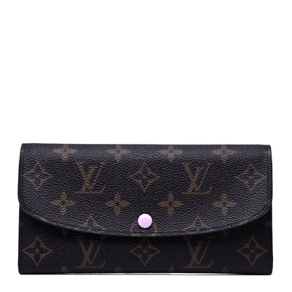 Louis Vuitton Monogram Emilie Wallet Rose Ballerine 1 of 5