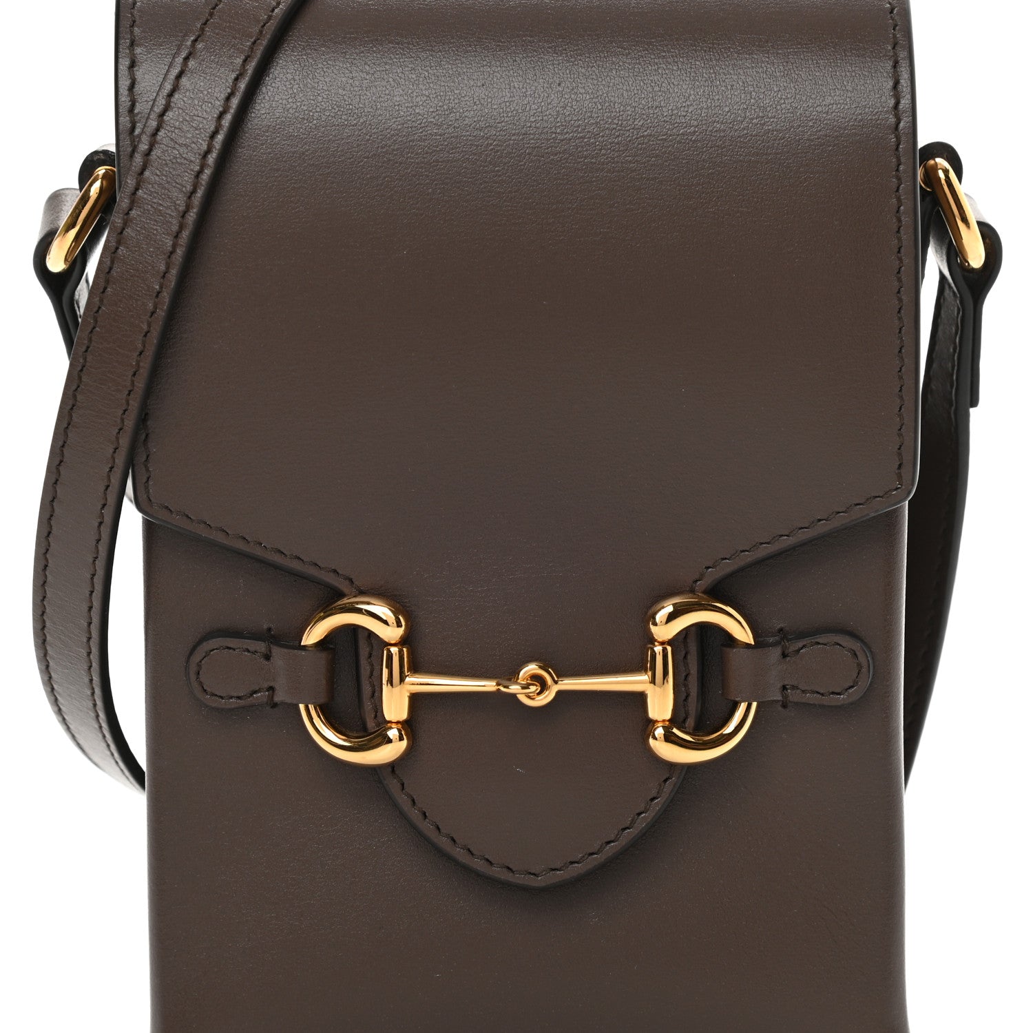 Gucci Boarded Plutone Calfskin Mini Horsebit 1955 Crossbody Bag New Acero 8 of 12