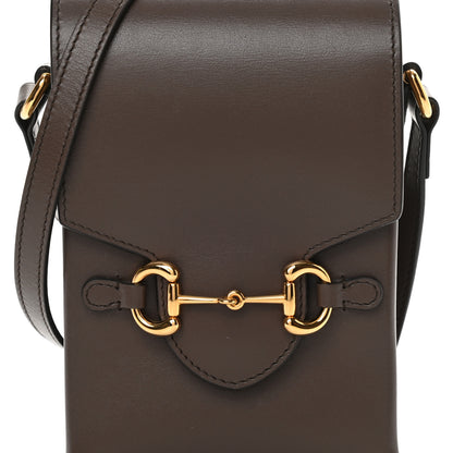Gucci Boarded Plutone Calfskin Mini Horsebit 1955 Crossbody Bag New Acero 8 of 12
