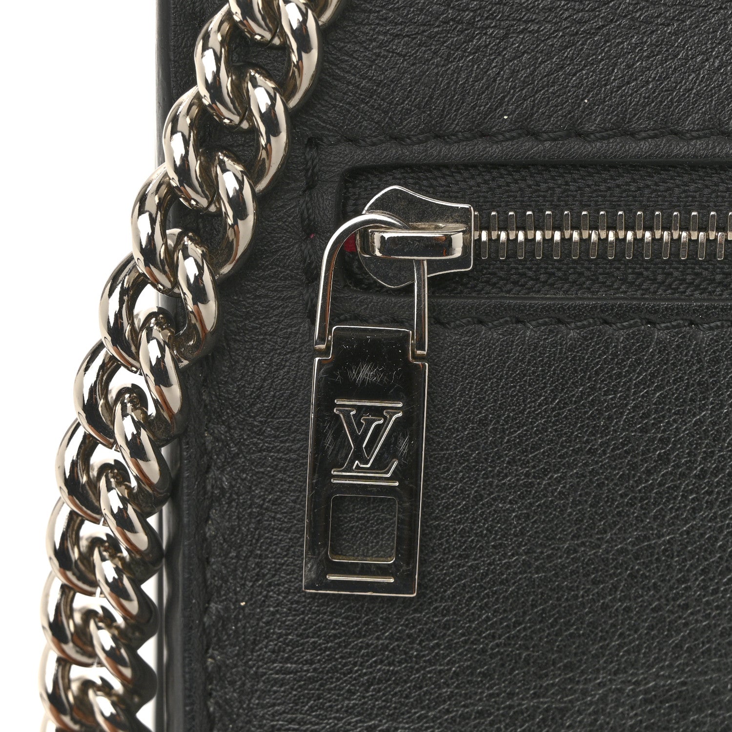 Louis Vuitton Soft Calfskin Pins My Lockme Chain Bag BB Black 12 of 14