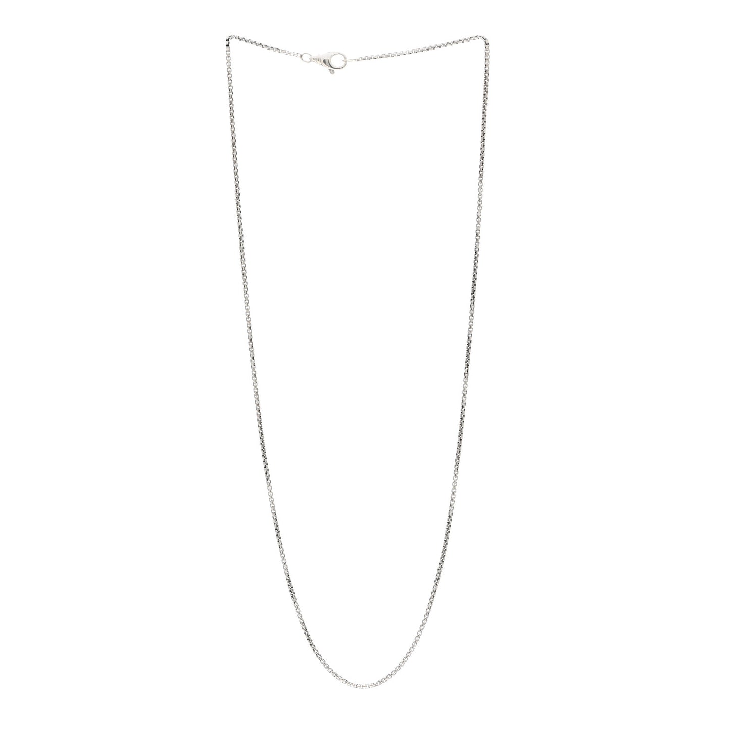 Sterling Silver 2.7mm Small Box Chain Necklace 22"
