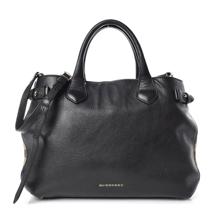 Burberry Smooth Calfskin Medium Banner Tote Black 1 of 19