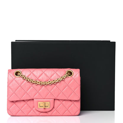 Chanel Aged Calfskin Quilted 2.55 Reissue Mini Flap Pink 9 of 9