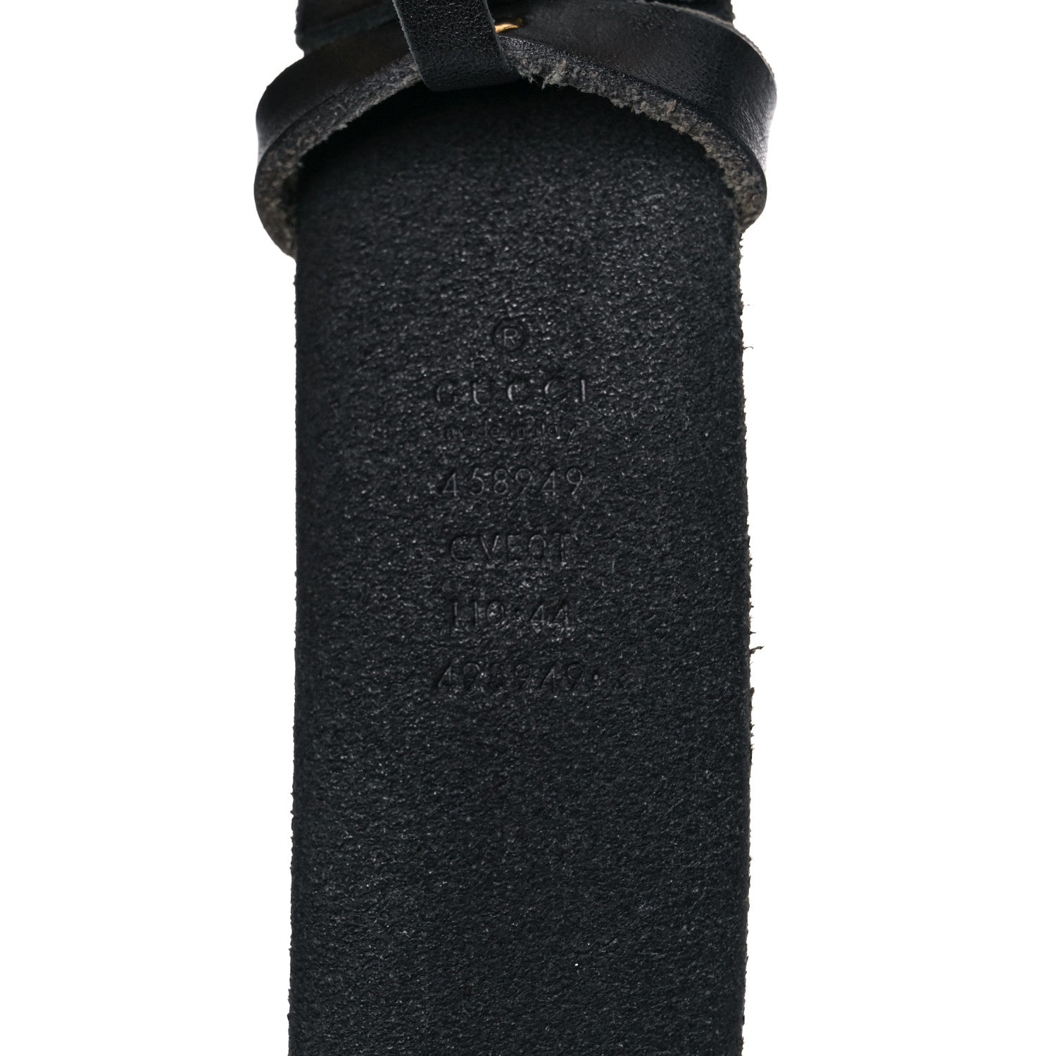 Gucci Faded Calfskin Snake Double G 40mm Belt 110 44 Black 3 of 13