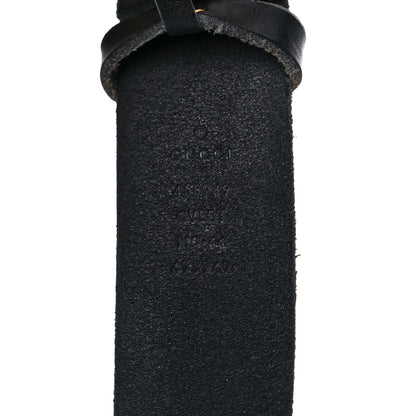 Gucci Faded Calfskin Snake Double G 40mm Belt 110 44 Black 3 of 13