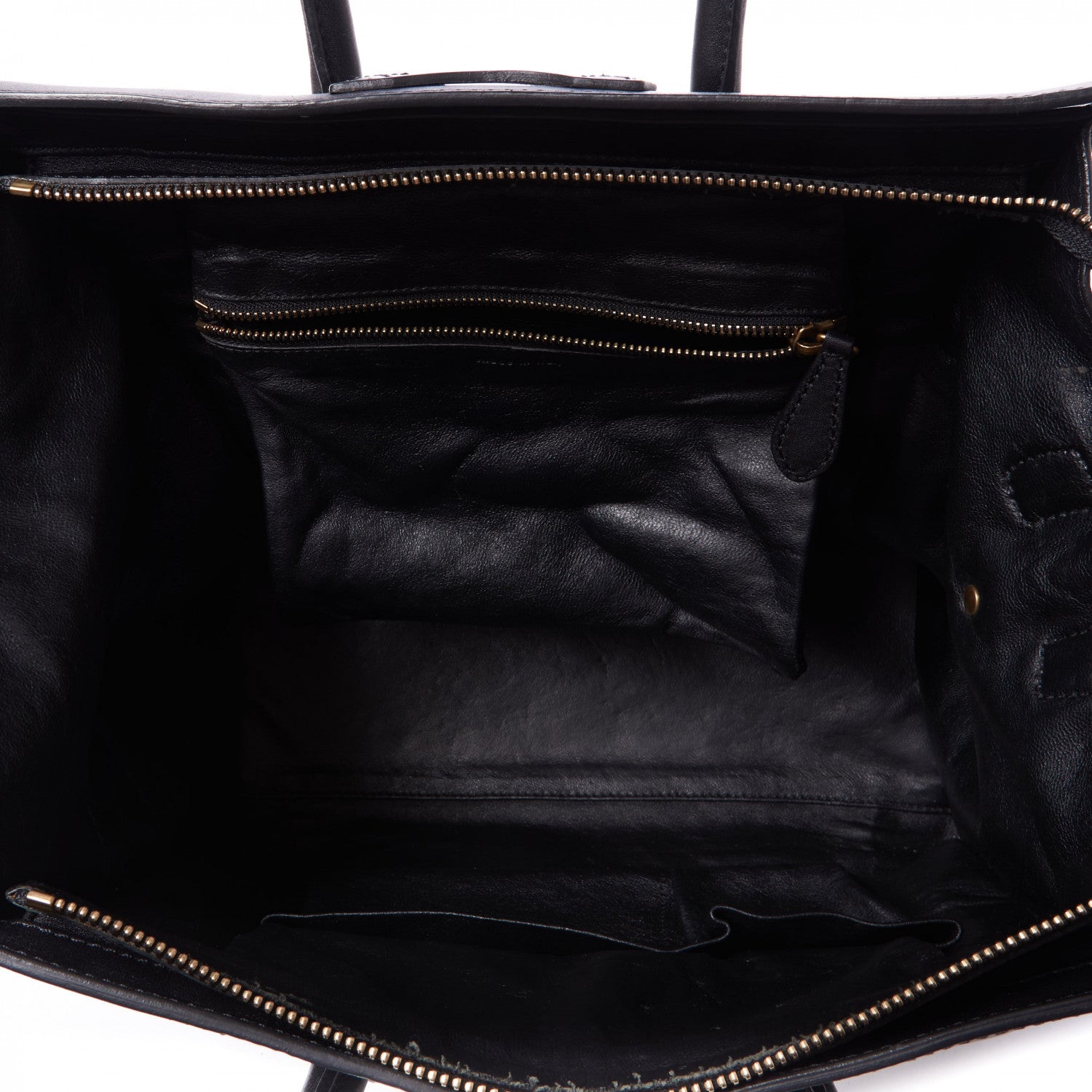 Celine Smooth Calfskin Tweed Tartan Mini Luggage Midnight 7 of 9