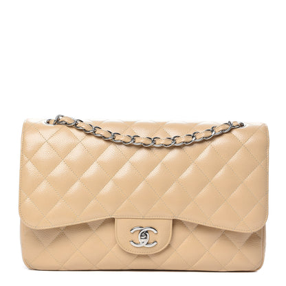 Chanel Caviar Quilted Jumbo Double Flap Beige Clair 1 of 13