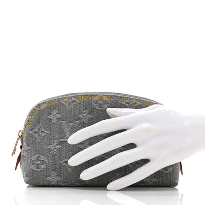 Louis Vuitton Denim Monogram Pochette Cosmetique PM Cloudy Grey 2 of 8