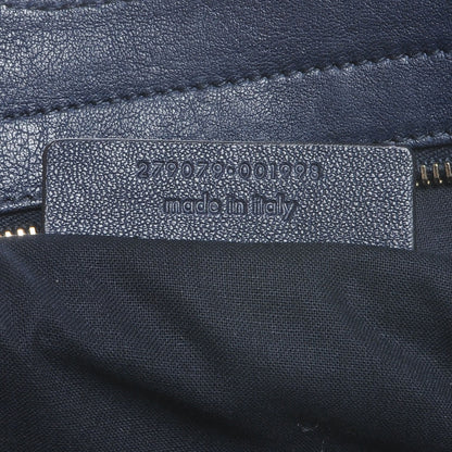 Saint Laurent Leather Medium Cabas Chyc Navy 7 of 7