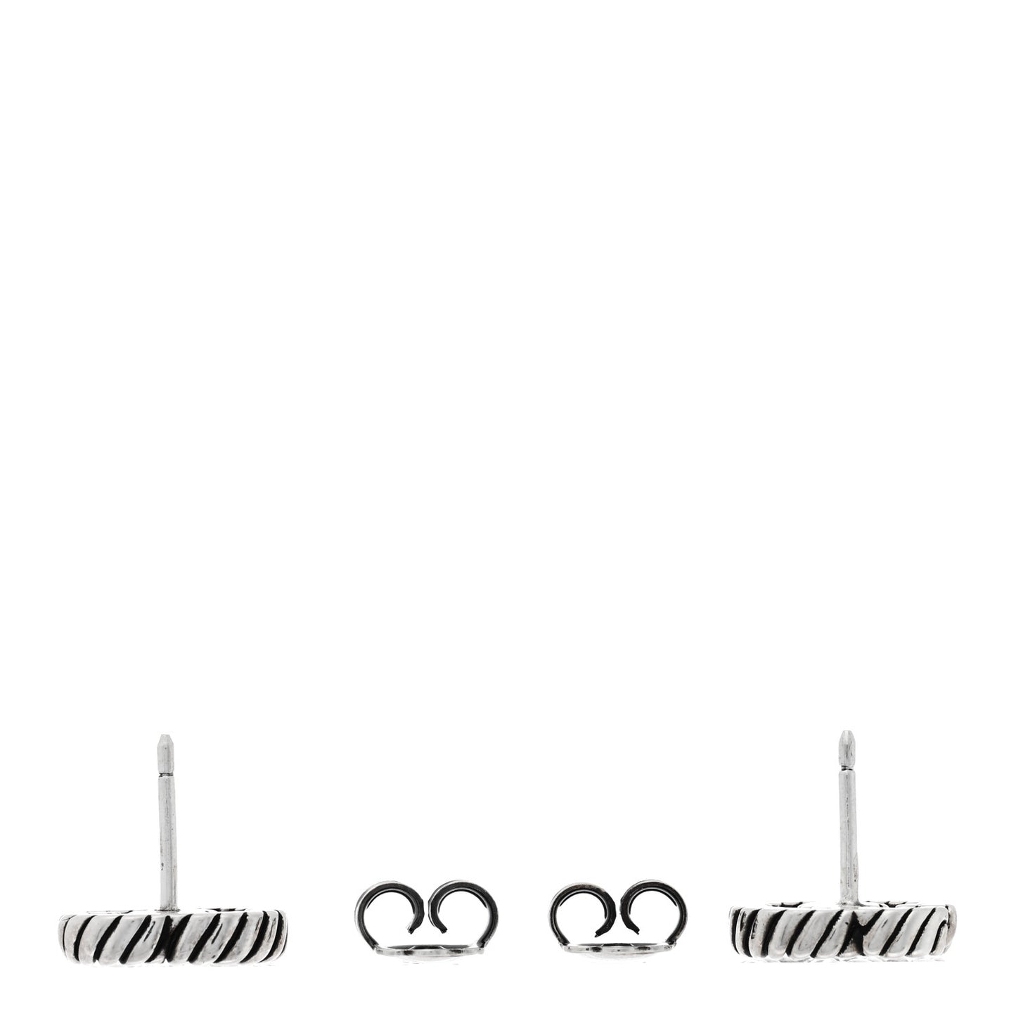 Sterling Silver Torchon Double G Earrings