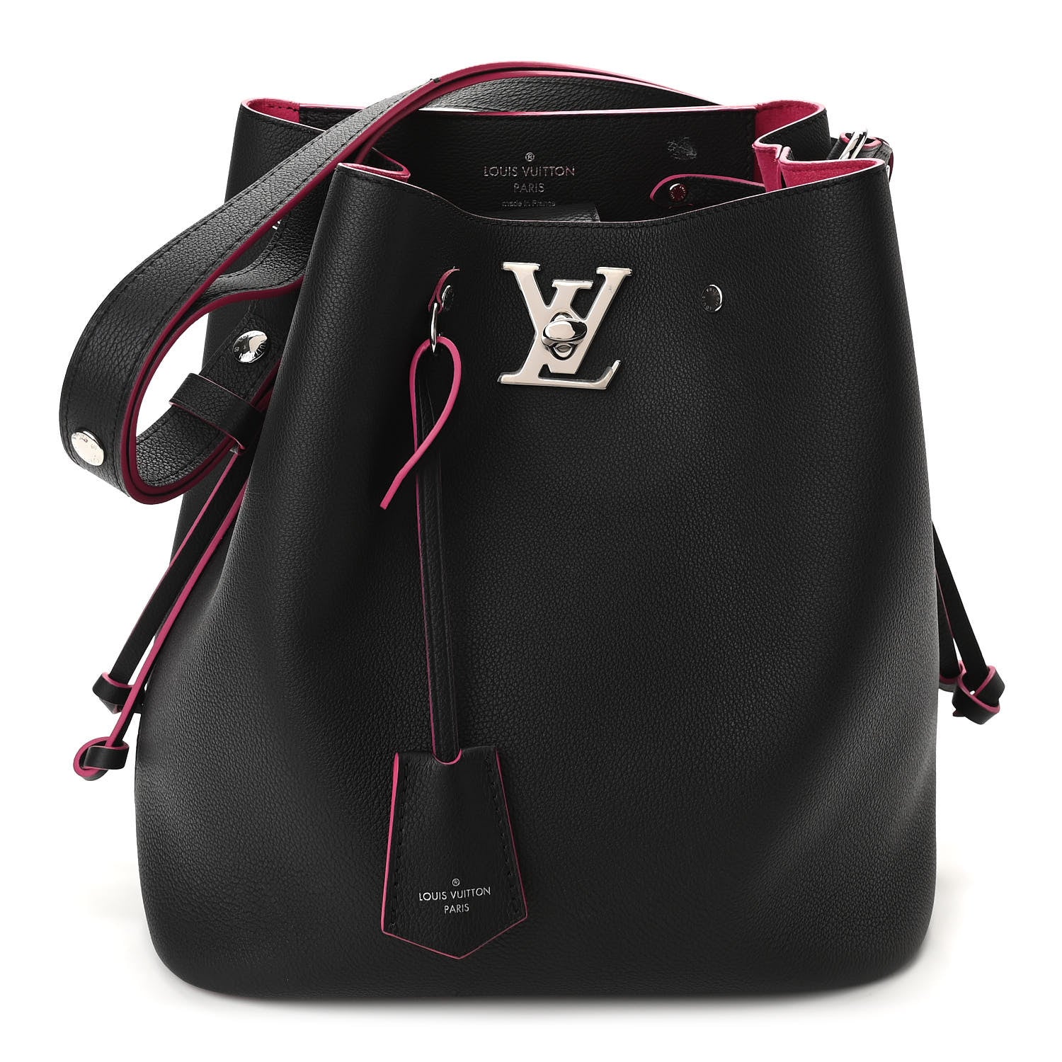 Louis Vuitton Calfskin Lockme Bucket Black 1 of 11