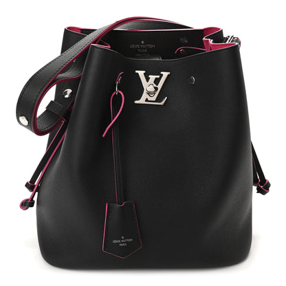 Louis Vuitton Calfskin Lockme Bucket Black 1 of 11