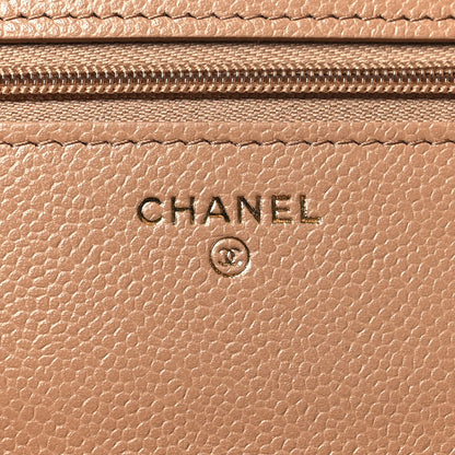 Chanel Caviar Quilted Multi Chain Wallet On Chain WOC Beige 5 of 10