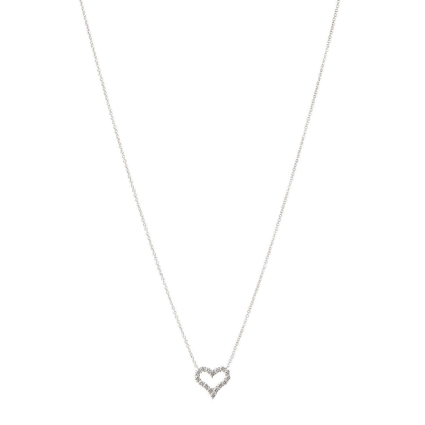 18K Rose Gold Diamond Mini Heart Pendant Necklace