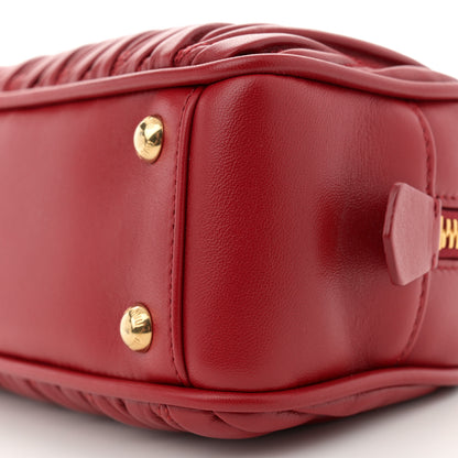 Miu Miu Nappa Matelasse Regular Arcadie Top Handle Bag Rosso 10 of 10
