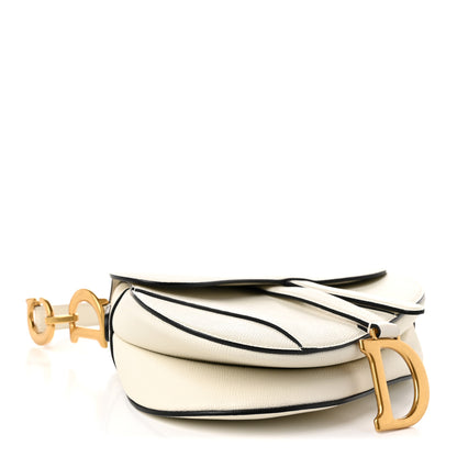 Christian Dior Grained Calfskin Saddle Bag With Strap Latte 4 of 12